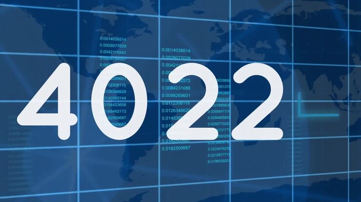 Animazione di numeri che cambiano su rete di connessioni con statistiche