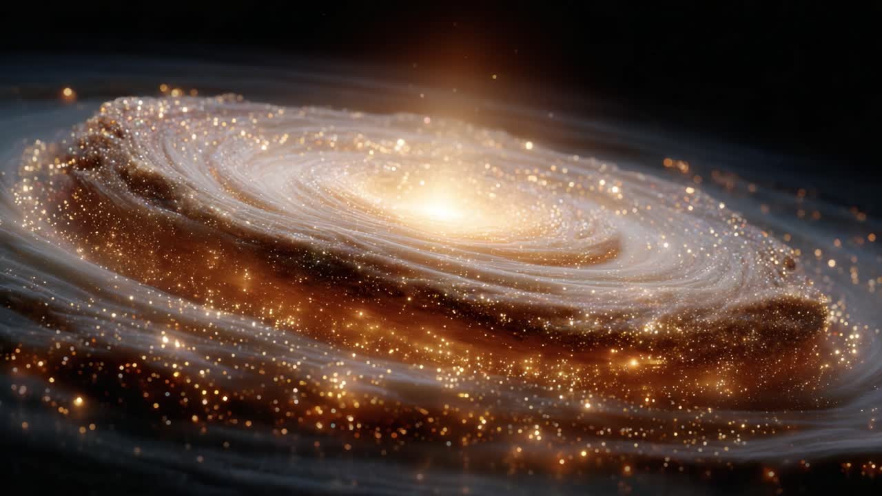 A Captivating Journey Through the Cosmos: A Stunning Spiral Galaxy Radiating with Twinkling Stars and Cosmic Dust in a Beautiful Cosmic Landscape