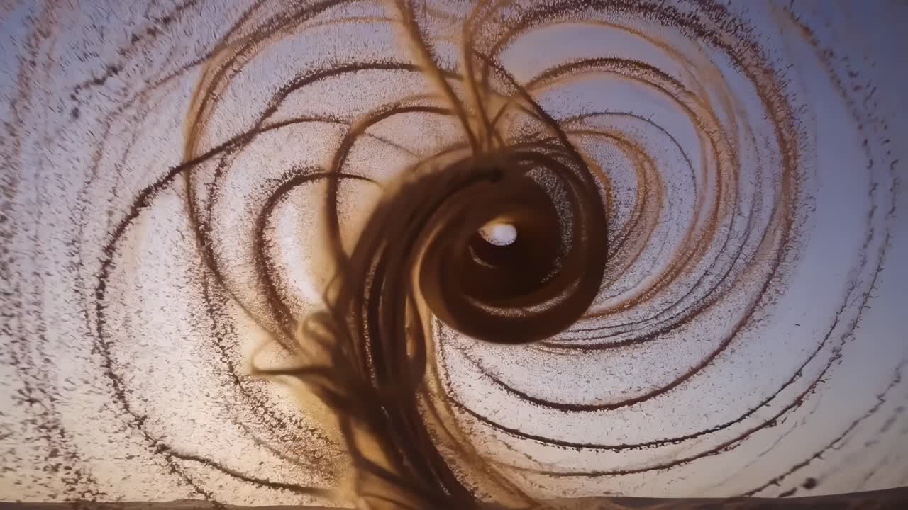 Sand Tornado Swirl in the Desert
