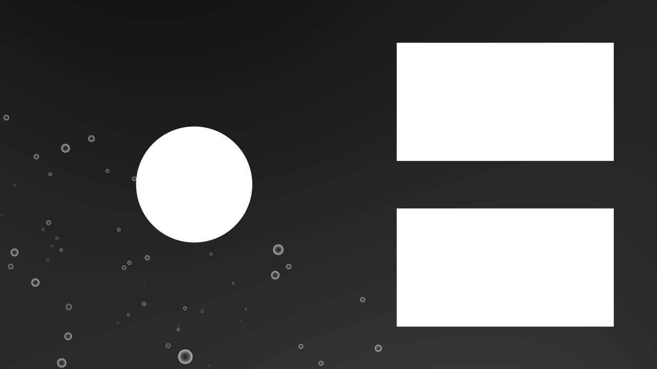 gráficos de movimiento de las burbujas de gradación de partículas de la tarjeta de extremo