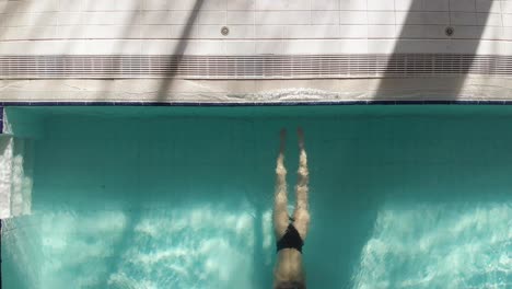 woman swimmer in the pool