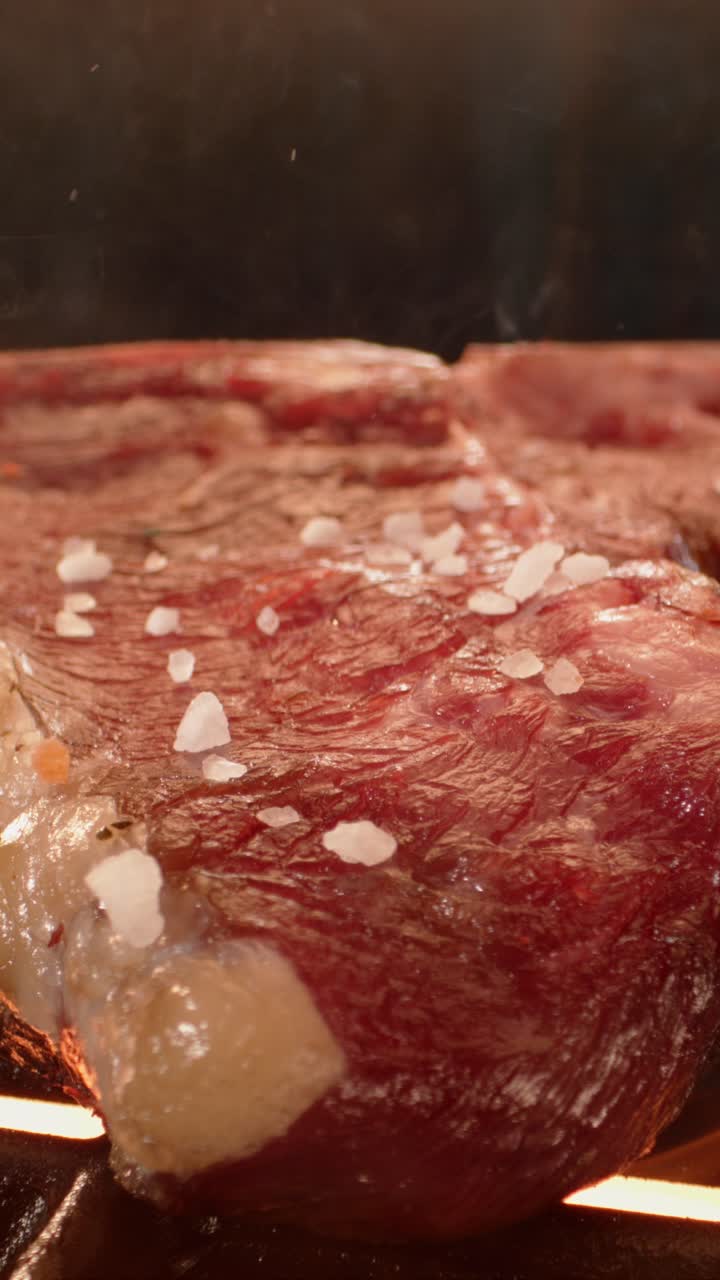 Steak with Salt and Seasoning