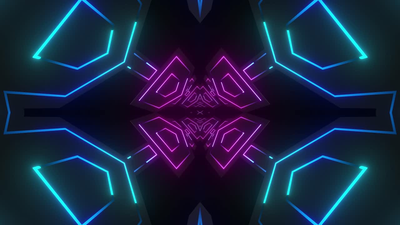 Neon Geometric Tunnel