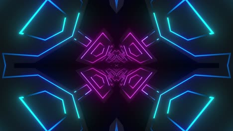 neon geometric tunnel