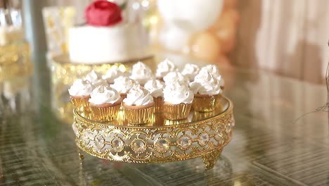 sweet in wedding event, video shot in detail of the buffet. closed video hd