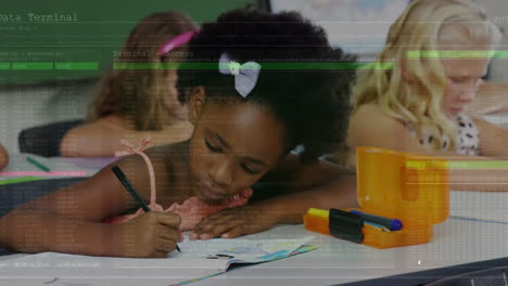 animación del procesamiento de datos en un grupo diverso de estudiantes
