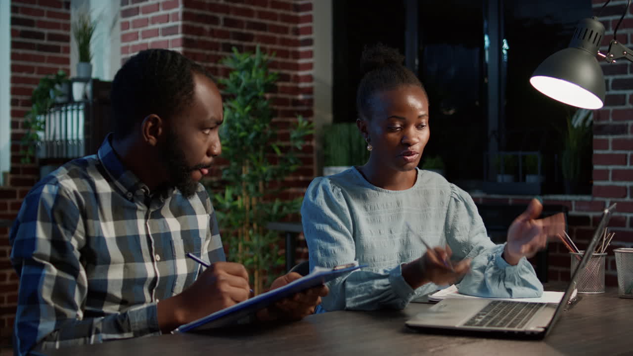Man and woman doing teamwork on forex exchange market