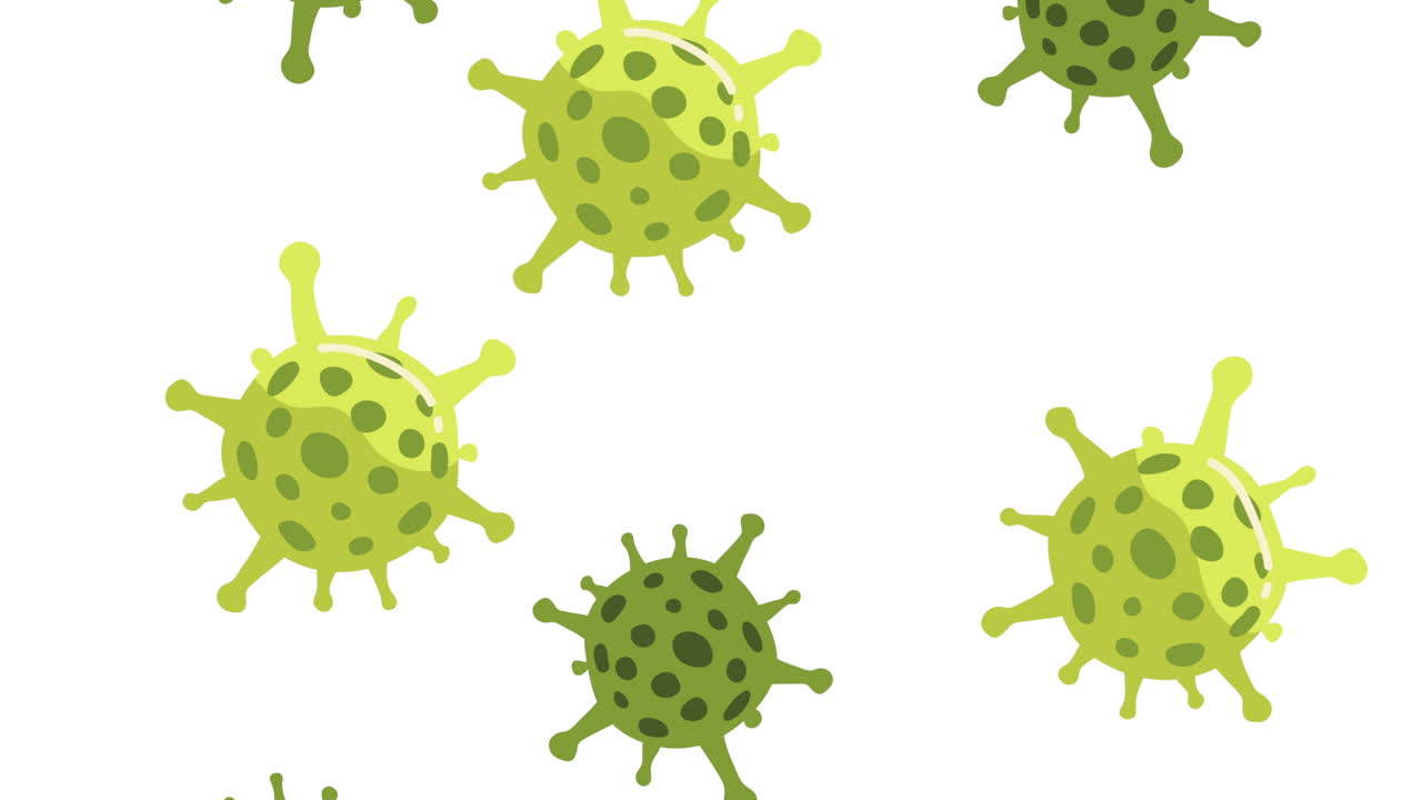 animación del patrón pandémico de las partículas de covid-19