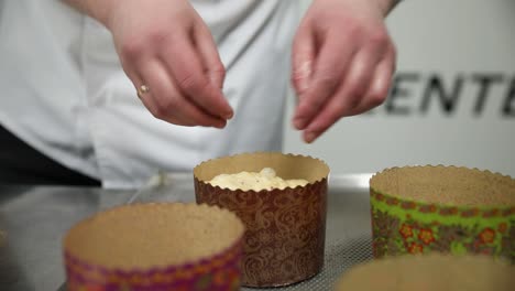 preparing easter bread (kulich)