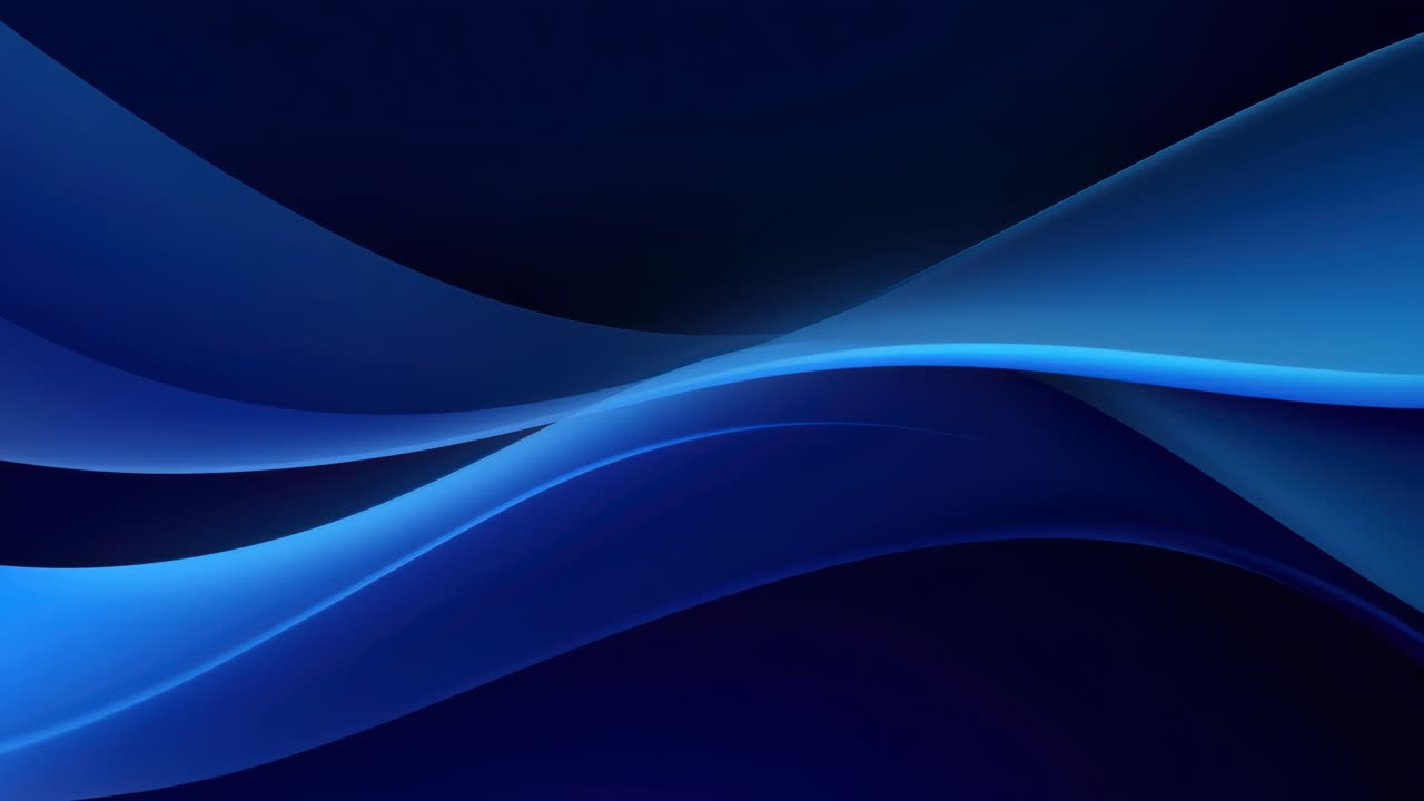 Abstract video background with flowing blue waves. Dynamic curves create a sense of motion. Top-down
