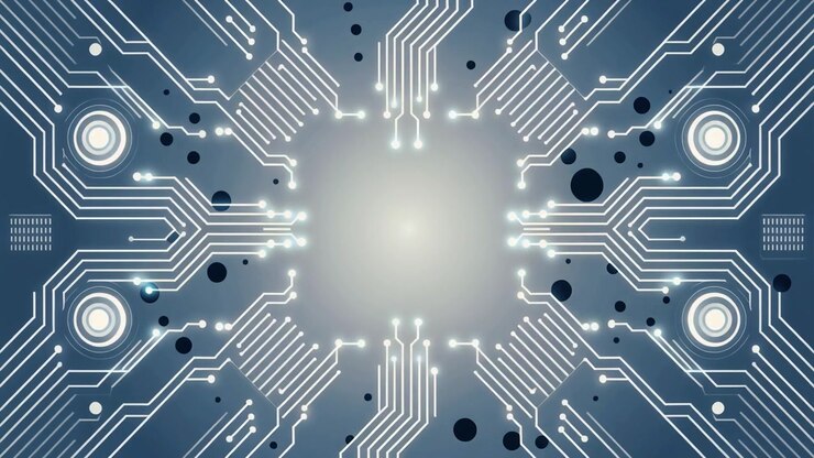 Circuito Digitale Futuristico con Connessioni Dati Luminose