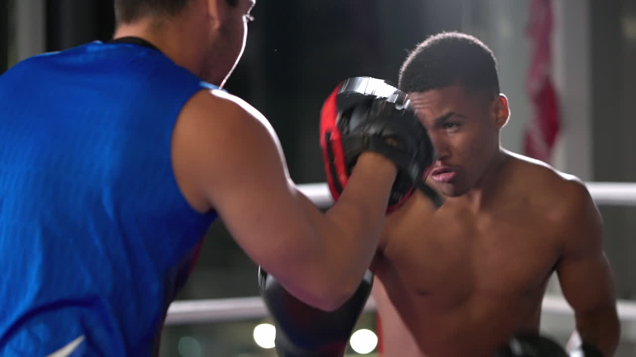 sesión de entrenamiento de boxeo