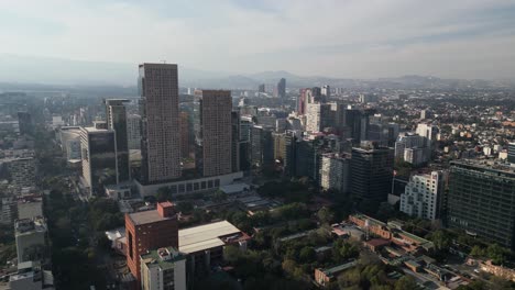 aerial tour of polanco district, miguel hidalgo, mexico city