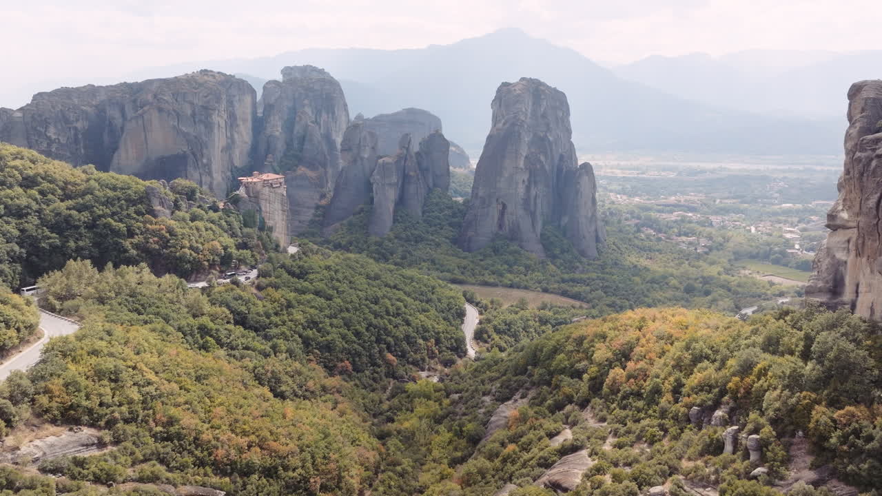 Meteora Monastery, Greece - Aerial View