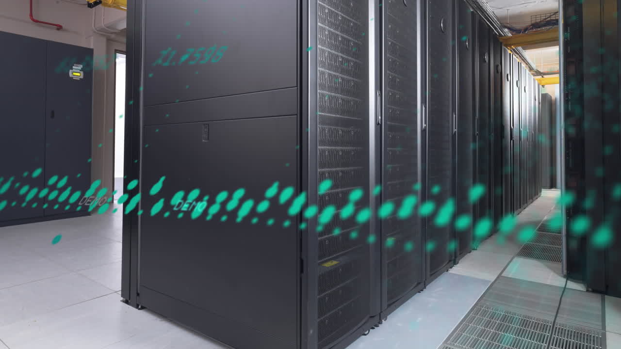 Animation of data processing over computer servers