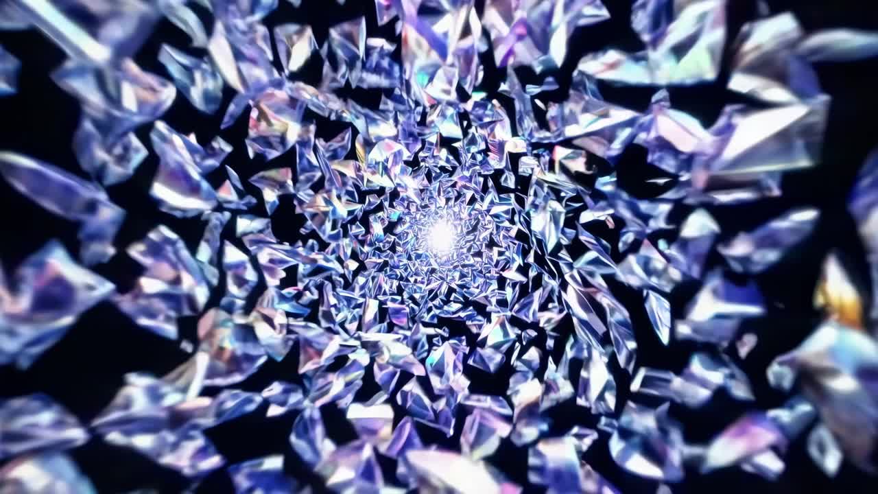 추상적인 크리스탈 터널