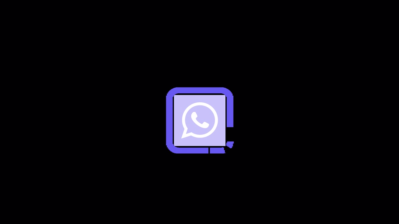 Icona Animata Logo WhatsApp su Sfondo Nero