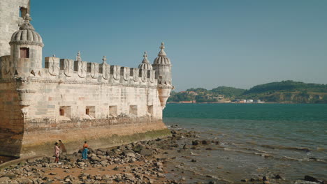 belém tower on the coast of portugal