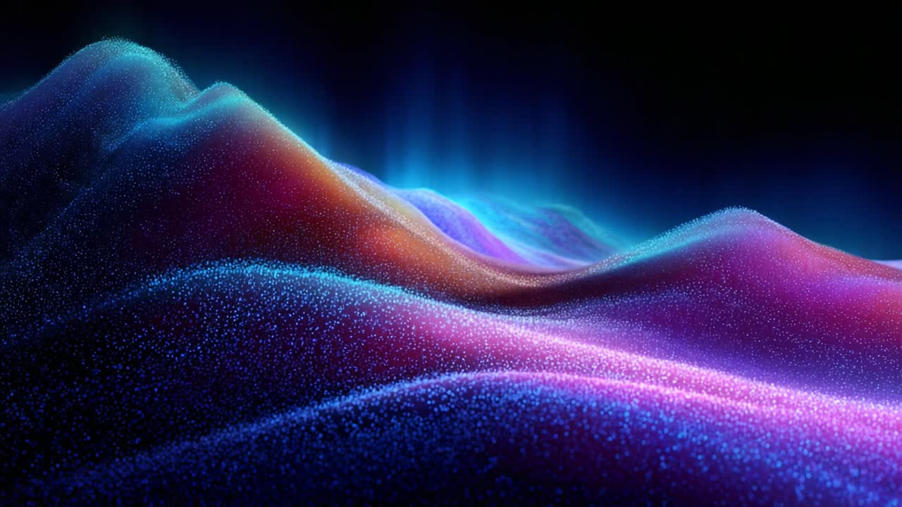 A Stunning Visual Representation of Abstract Waves in Vibrant Colors, Showcasing Smooth Textures and Dynamic Lighting that Create a Mesmerizing 3D Effect Across the Surface