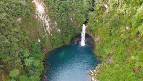cascadas ocultas de las cataratas de omanawa cerca de tauranga en la bahía de plenty, isla del norte, nueva zelanda
