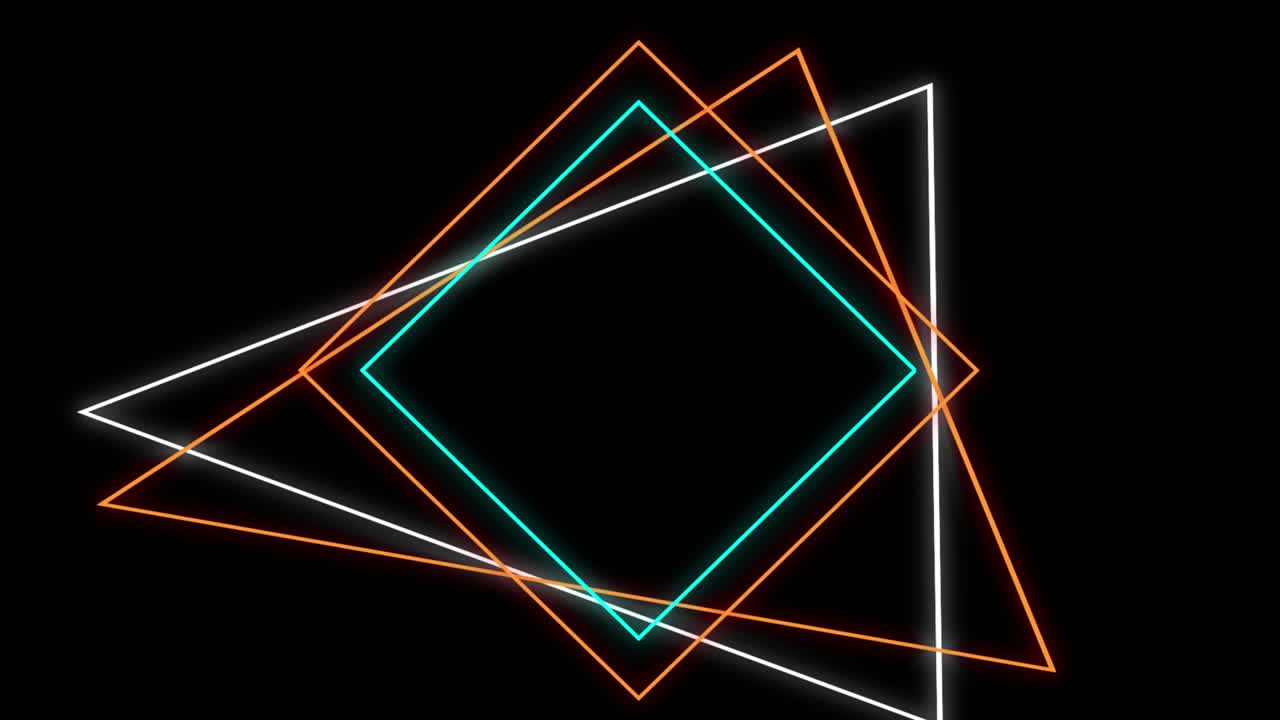 formas geométricas sobre un fondo negro