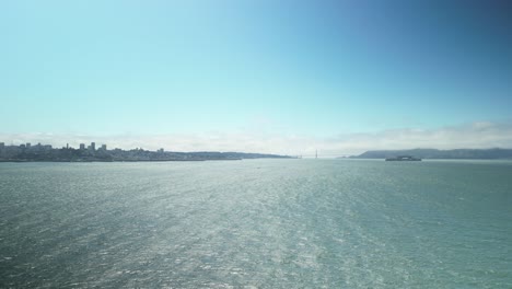 rotating aerial footage of treasure island in the san francisco bay area, california