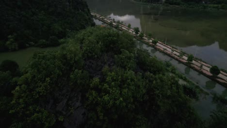 aerial shot of nin bihn, vietnam