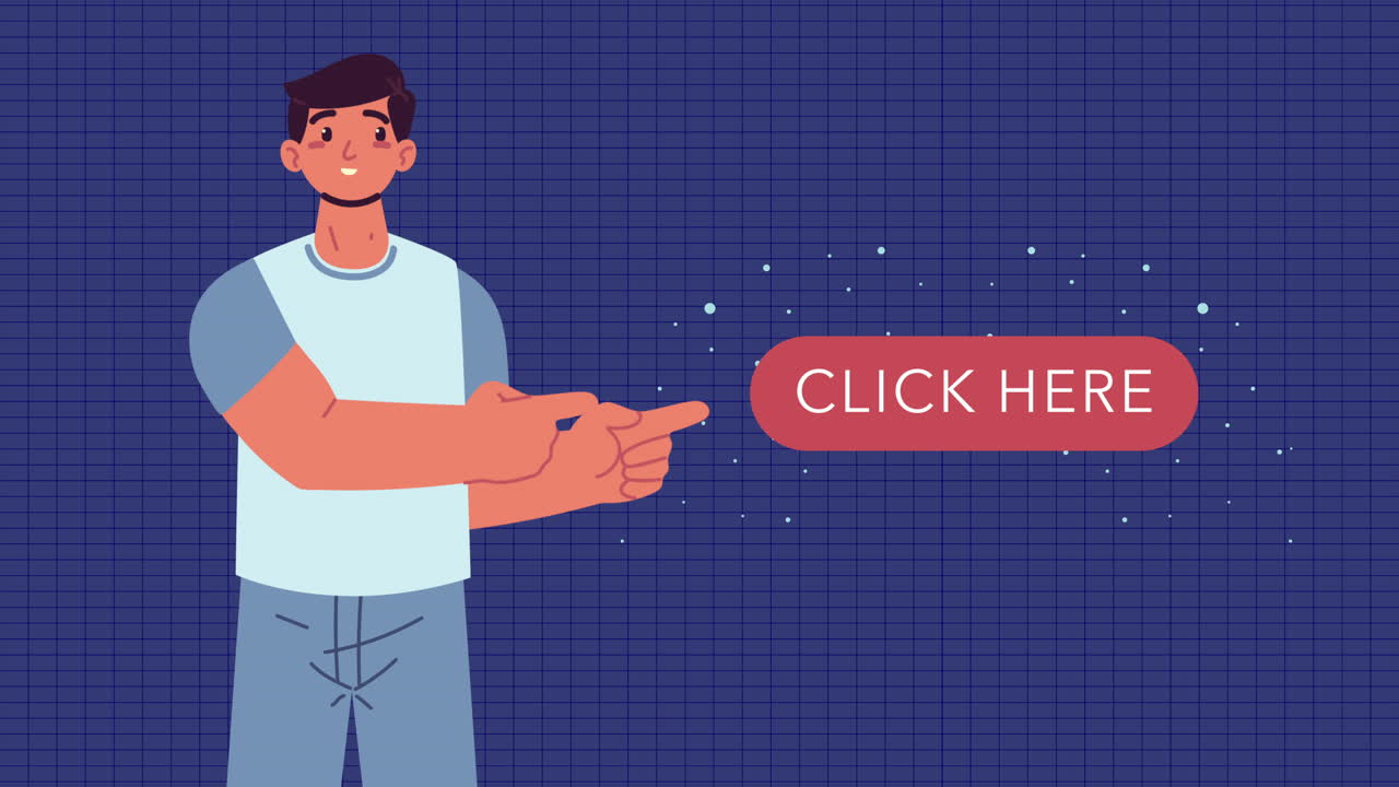 joven personaje influyente animado