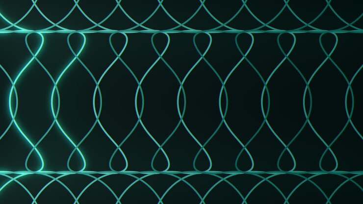 Futuristic zigzag pattern - blue glowing lines for website background or design