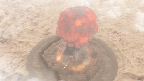 explosión nuclear en el desierto