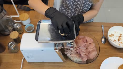 preparing ground chicken