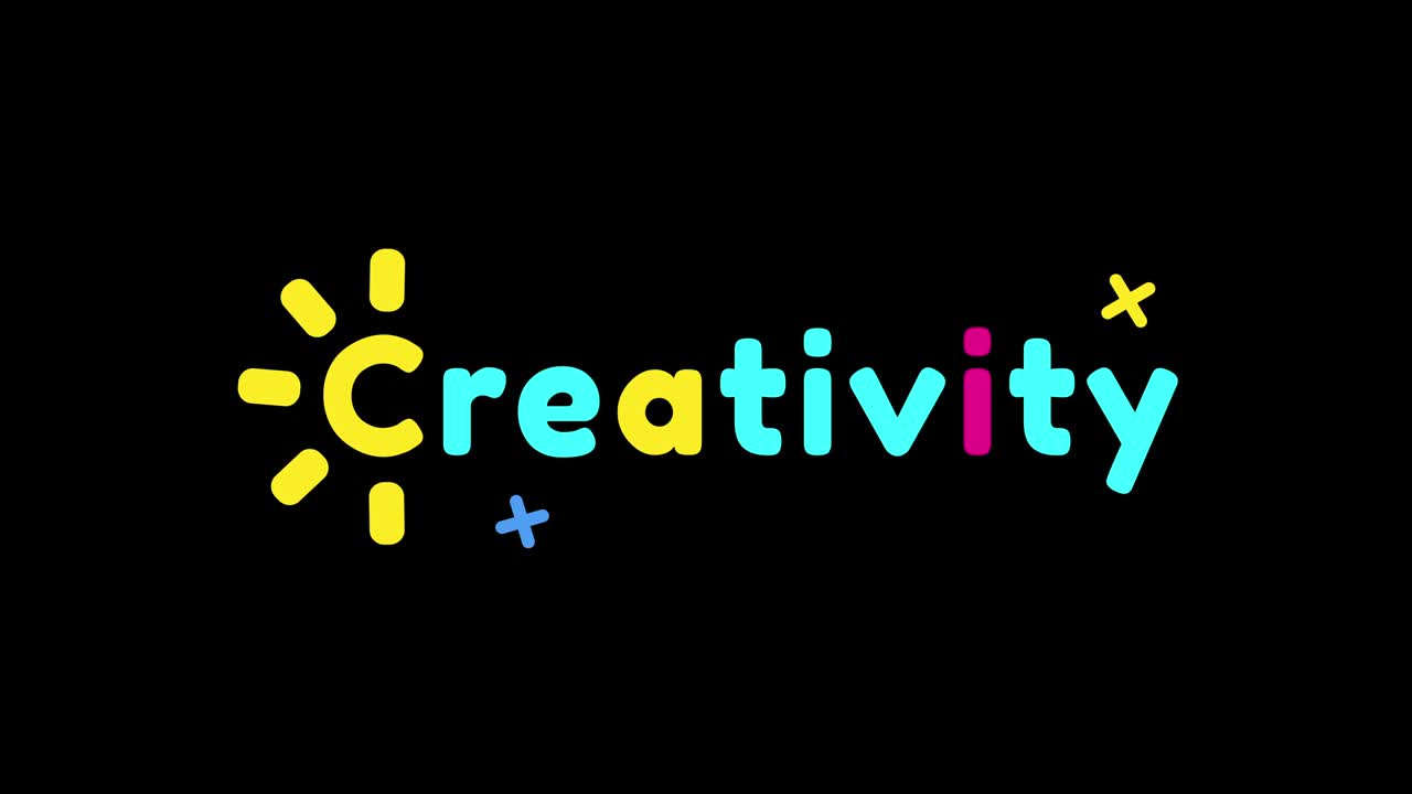 검은색 배경에 단 하나의 단어 디자인의 4k 비디오