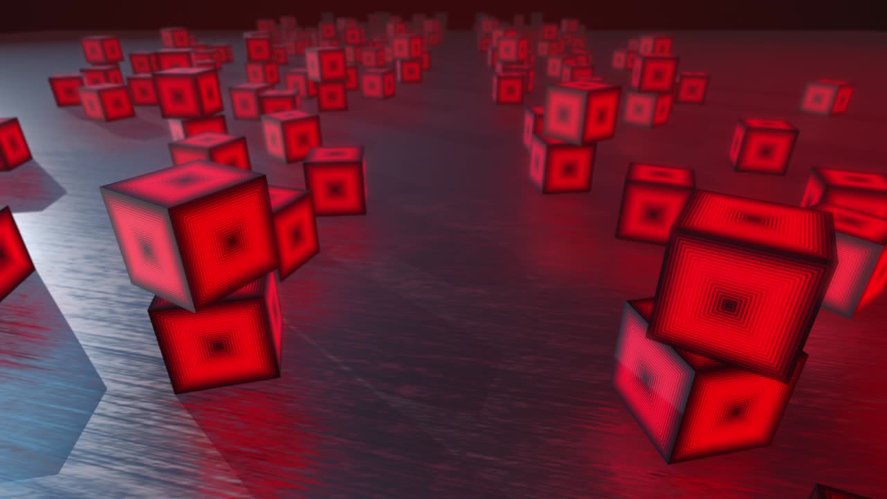 cajas rojas en bucle