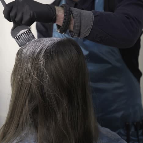 proceso de creación de estilo de cabello
