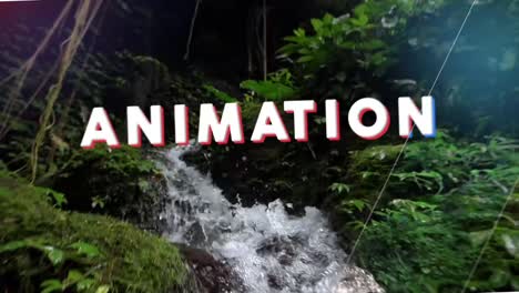 dynamic night scene and nature waterfall landscape