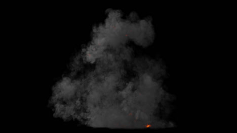 explosion and smoke effects