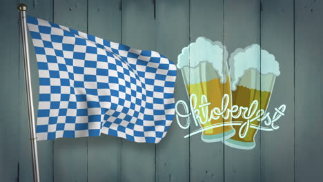 digitally generated of oktoberfest flag waving