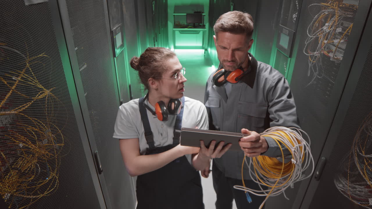 IT Technicians Working in Data Center