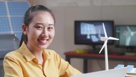female engineer focused on renewable energy projects