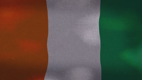 the ivory coast national waving flag