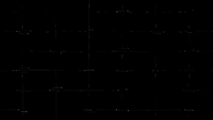 Abstract Digital Grid Animation with Connecting Lines and Dots