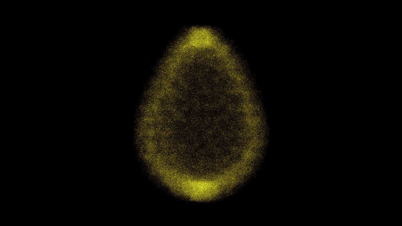 Gold Egg Dust on Black Background