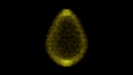 gold egg dust on black background