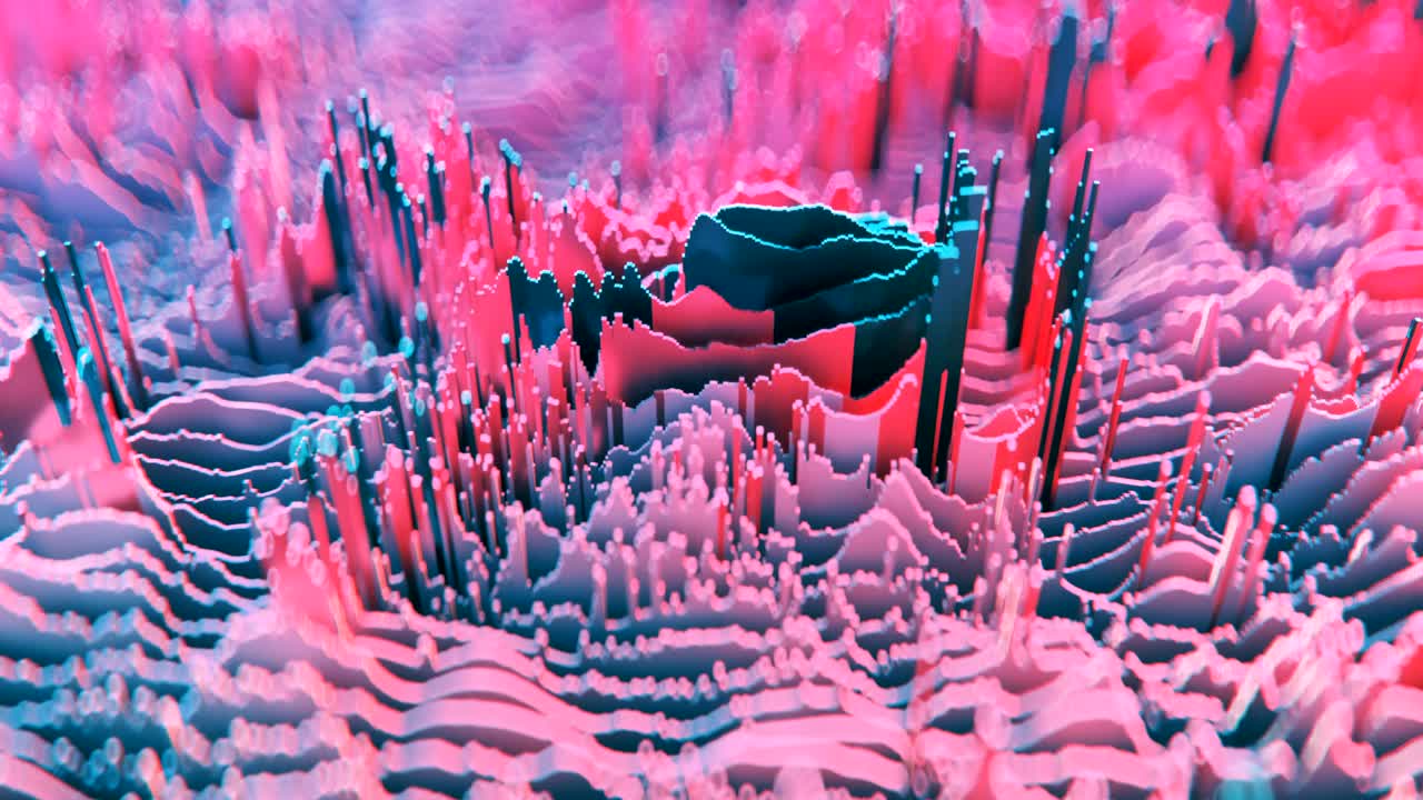 4k 추상 토포그래픽 파형