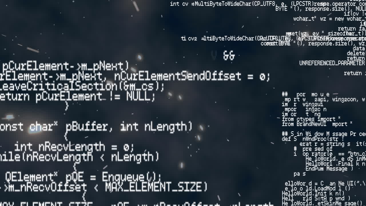 animation der datenverarbeitung über leuchtende streifen im hintergrund