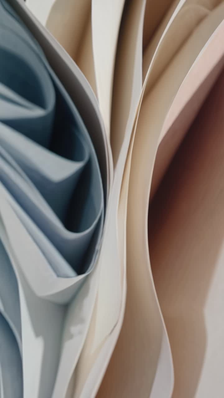 Abstract Flowing Curves and Waves in Soft Pastel Hues