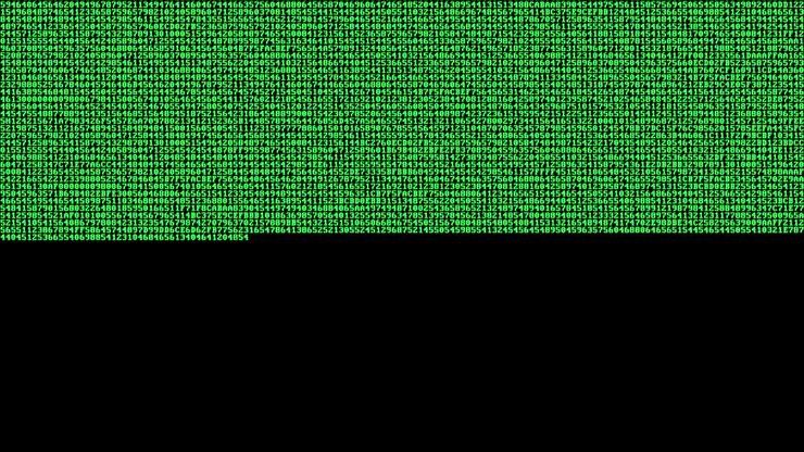 mehrstellige zahlen grünen binären digitalen code zeigen auf schwarzem hintergrund, computergenerierte nahtlose schleife abstrakte linien bewegung hintergrund, neue technologie
