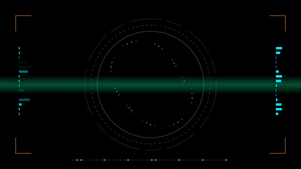 Futuristic Digital HUD Interface with Scanning Motion