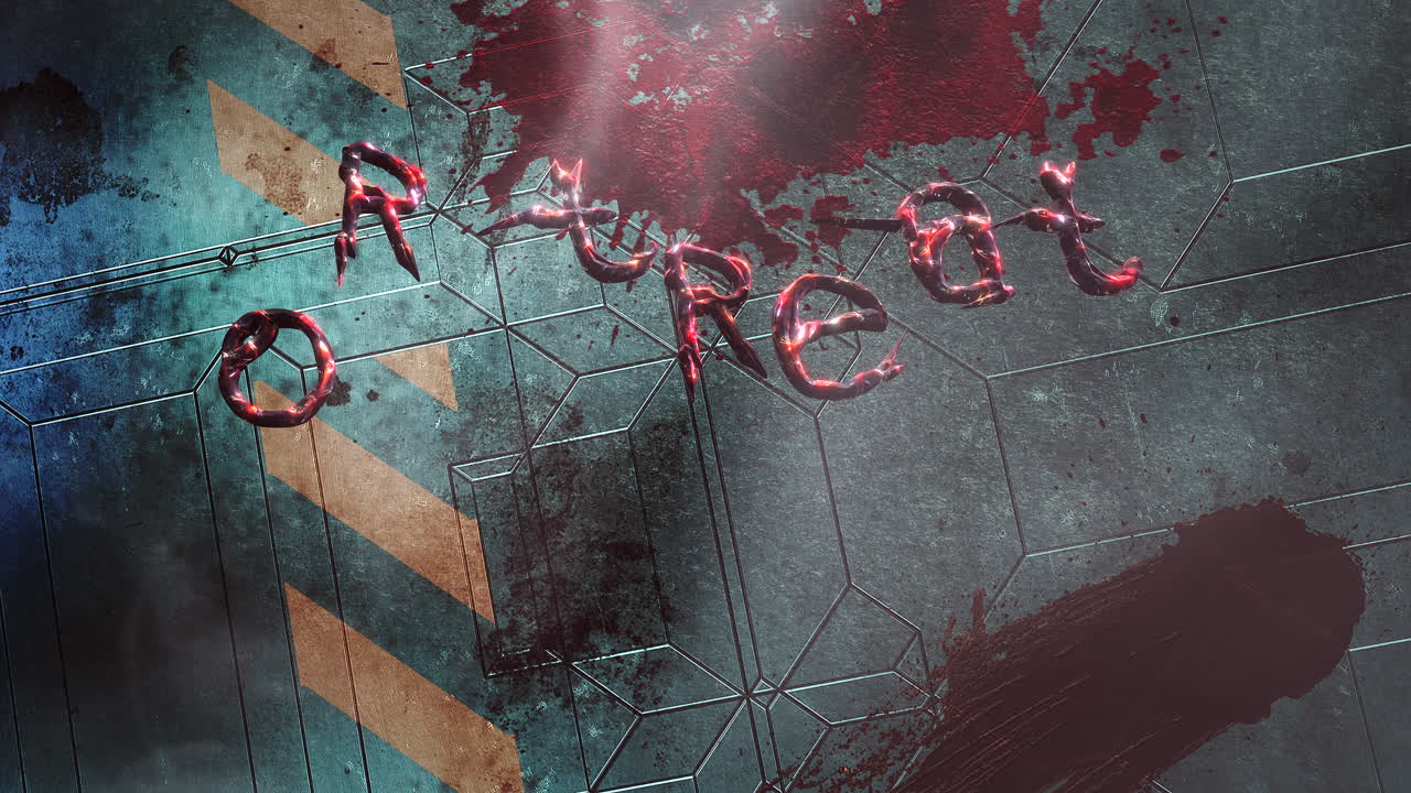 truco o trato en el fondo de terror místico con sangre oscura y cámara de movimiento 1