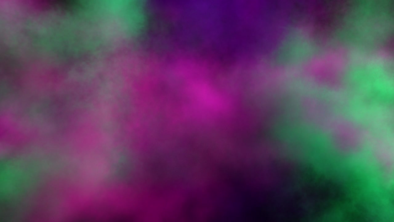 una explosión de humo de tamaño medio coloreado con rastros, se expande hacia la cámara.